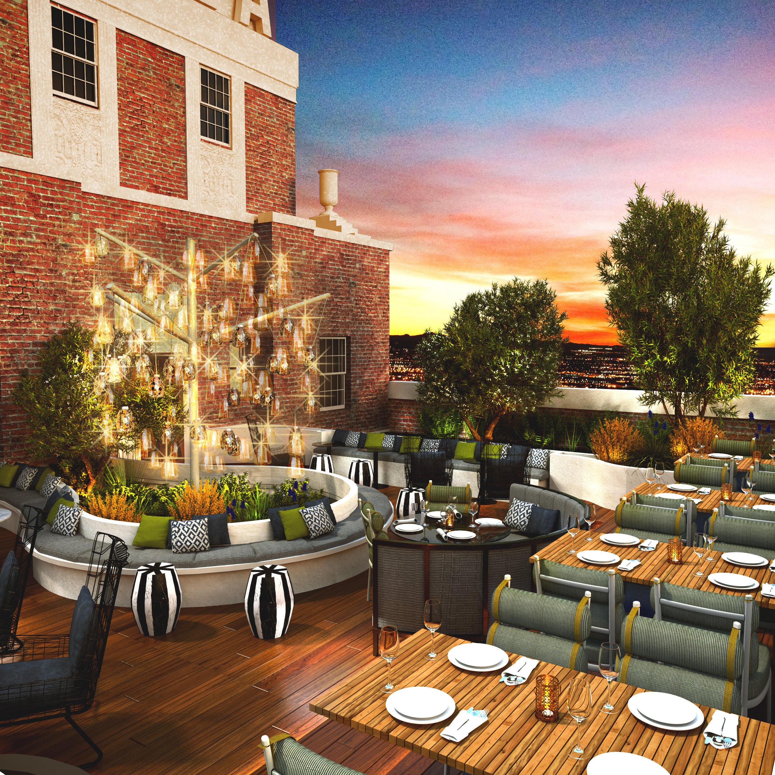 The Plaza Hotel Pioneer Park Ел Пасо Екстериор снимка The rooftop bar at the Hotel Commonwealth